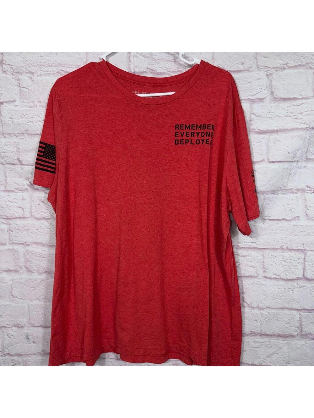 Grunt Style RED T-Shirt - Remember Everyone Deployed 2X